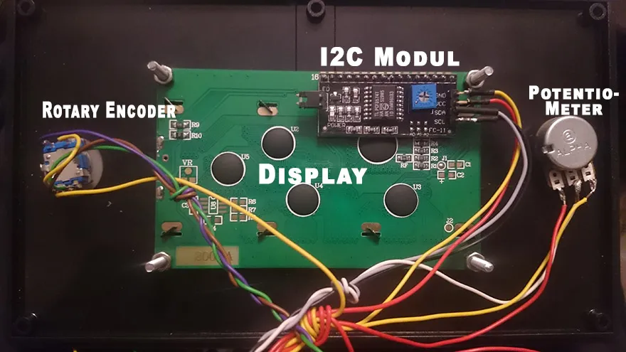 Verkablung Display I2C-Modul