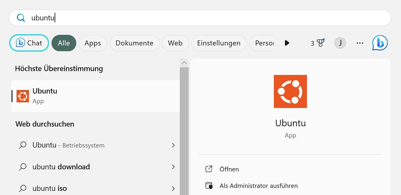 Ubuntu starten